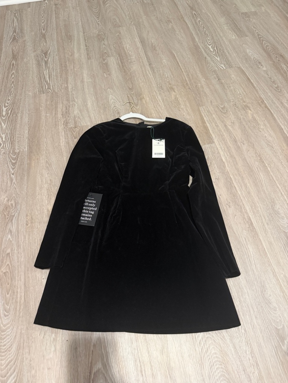 Tuckernuck Black Velvet Mini Shift Dress - Picture 2 of 4